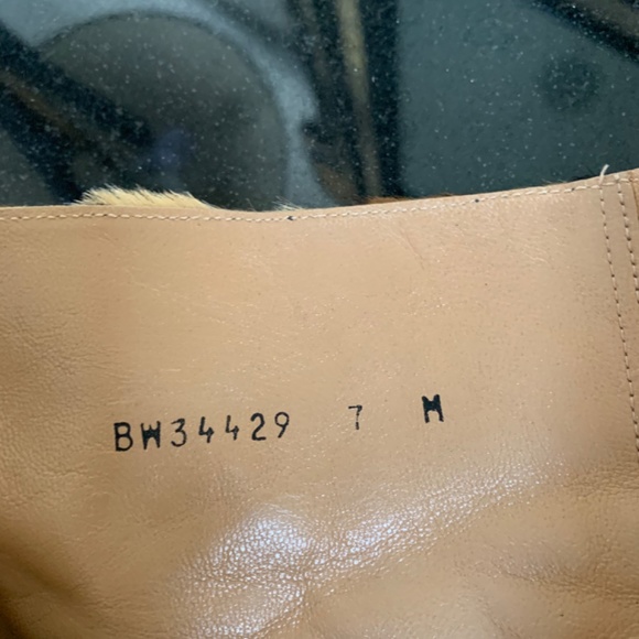 Leopard Print Pony Hair Ankle Boots - Size 7 - Picture 6 of 9